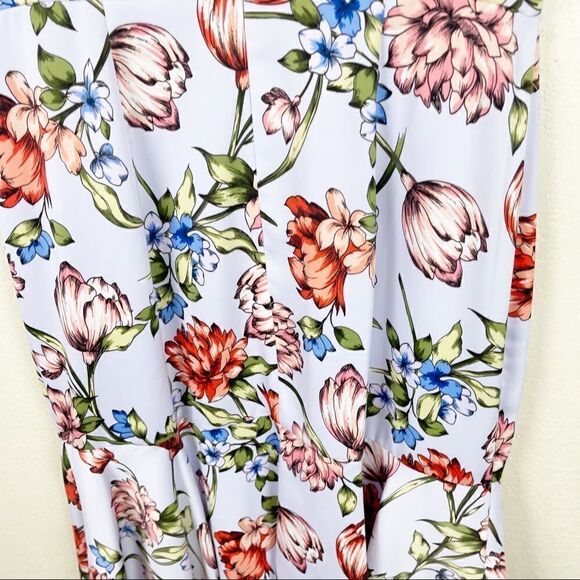 Maggy London Floral Sleeveless Midi Dress Size 2 - Picture 8 of 9